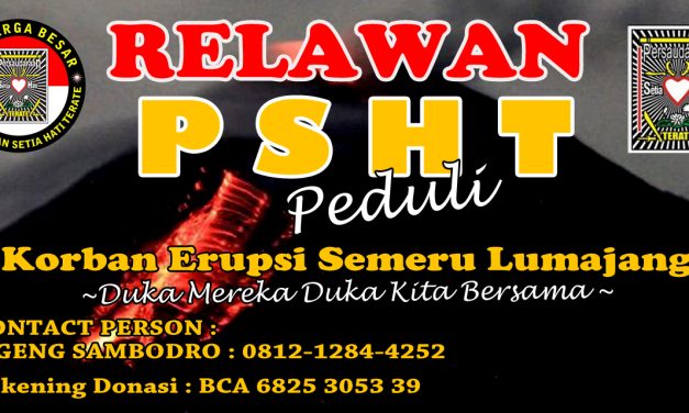 PSHT PEDULI KORBAN ERUPSI LUMAJANG