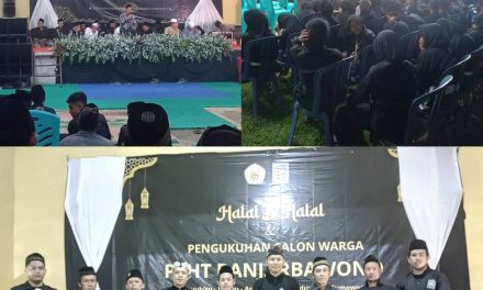 Memperkokoh Persaudaraan, Gabungan Ranting PSHT Banjarbawono Gelar Halal Bihalal