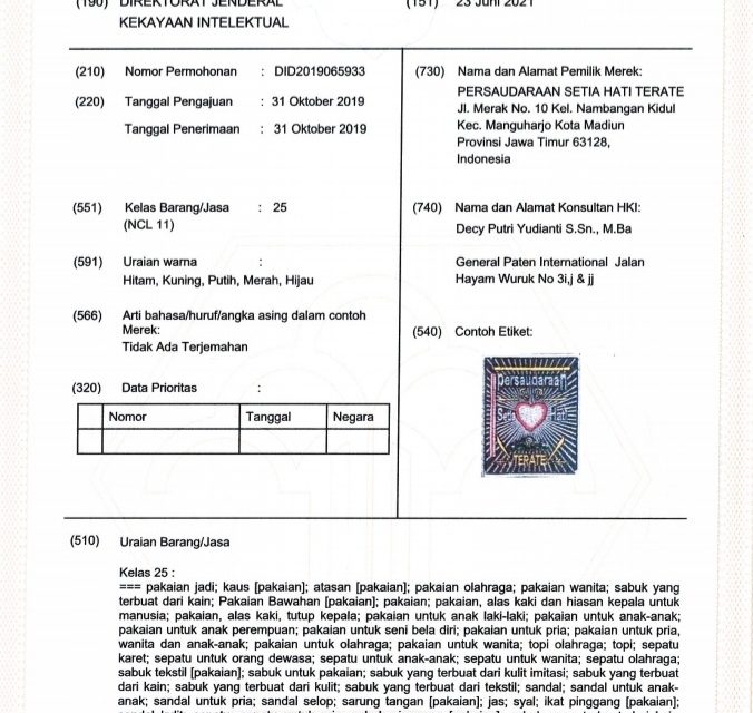 “Belajar Tentang HAKI PSHT Kelas 25”