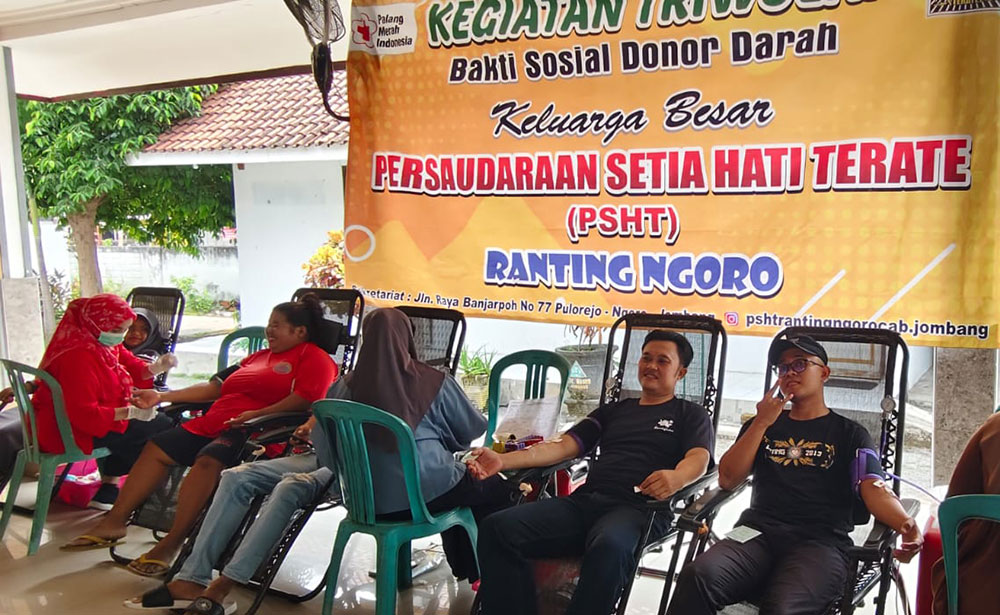 Donor Darah, Pengabdian Masyarakat PSHT dari Jombang