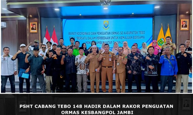 Hadiri Rakor Bakesbangpol Jambi, PSHT Tebo Tegaskan Siap Jalin Sinergi